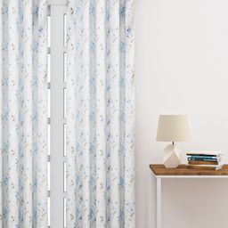 HAPPY HUES Off White & Blue Floral Door Curtain-30