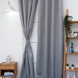 Ariana Grey 1 Pieces Black Out Long Door Curtain-image-30