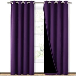 BFAM Purple Black Out Long Door Curtain-picture-32