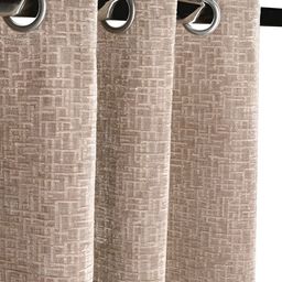 Saral Home Beige Geometric Printed Black Out Long Door Curtain-63