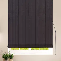 Deco Window Brown Striped Room Darkening Bamboo Roller Window Blinds-image-14