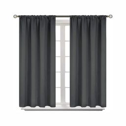 BFAM Black Black Out Window Curtain-image-125