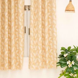 Ariana Beige & White Floral Black Out Window Curtain-image-71