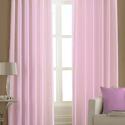 Panipat Textile Hub Pink 2 Pieces Room Darkening Window Curtains-image-23