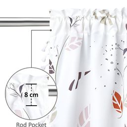Encasa Homes White & Maroon 2 Pieces Floral Sheer Door Curtains-image-54
