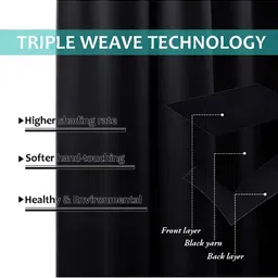 BFAM Black 2 Pieces Black Out Window Curtains-image-53