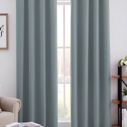 MISTIVA Grey 2 Pieces Room Darkening Door Curtains-56