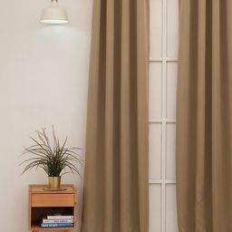 Ariana Beige Black Out Long Door Curtain-image-69