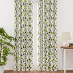 HAPPY HUES Green Floral Door Curtain-35