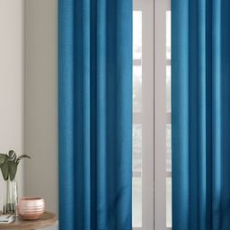 Aura Blue Room Darkening Door Curtain-image-18