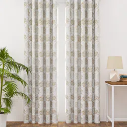 HAPPY HUES Off White & Beige Ethnic Motifs Door Curtain-28