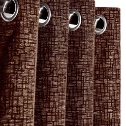 Saral Home Brown Geometric Printed Black Out Door Curtain-60