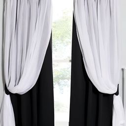 BFAM Black & White Black Out Door Curtain-23