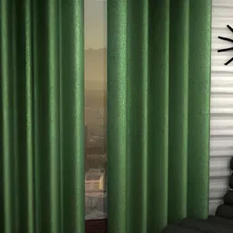 Panipat Textile Hub Green 2 Pieces Window Curtains-image-62
