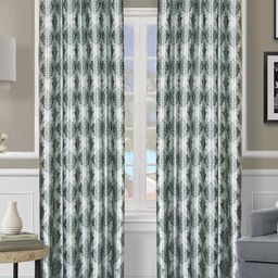 ROMEE Green & White Set of 2 Ethnic Motifs Room Darkening Door Curtain-50
