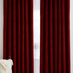 Panipat Textile Hub Maroon 2 Pieces Room Darkening Window Curtains-image-4