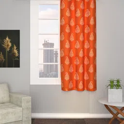 Soumya Rust Ethnic Motifs Room Darkening Cotton Window Curtain-image-9