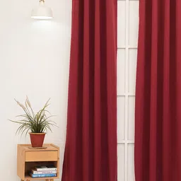 Ariana Maroon 1 Pieces Black Out Door Curtain-54