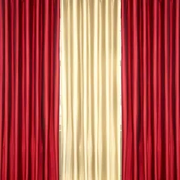 Panipat Textile Hub Red & Yellow 3 Pieces Window Curtain-image-81