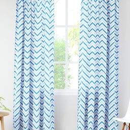 Encasa Homes Blue & White 2 Pcs Sheer Door Curtain-image-47