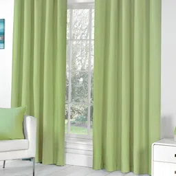 Panipat Textile Hub Green 2 Pieces Room Darkening Window Curtain-image-34