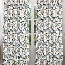 Comfowell Blue & Pink 2 Pcs Floral Room Darkening Door Curtain-image-97