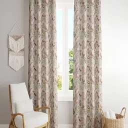 CHICERY Brown & Red 2 Pieces Floral Room Darkening Window Curtains-image-22