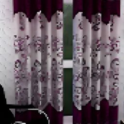 Panipat Textile Hub Purple 2 pieces Self Design Long Door Curtain-image-73