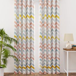 HAPPY HUES Multi Printed Long Door Curtain-image-82