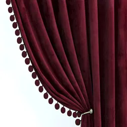 STITCHNEST Maroon 2 Pieces Velvet  Black Out Door Curtains-image-53