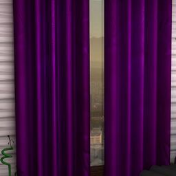 Panipat Textile Hub Purple 2 Pcs Door Curtain-image-79
