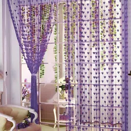 Panipat Textile Hub Purple 2 Pieces Room Darkening Door Curtains-52