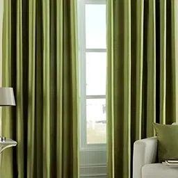 Panipat Textile Hub Green 2 Pieces Room Darkening Door Curtain-image-59
