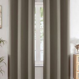 HOMEMONDE Grey Set of 2 Black Out Door Curtain-7