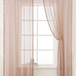 URBAN SPACE Lavender 2 Pieces Sheer Door Curtain-49