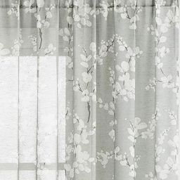 BFAM Grey & White Floral Sheer Window-image-66