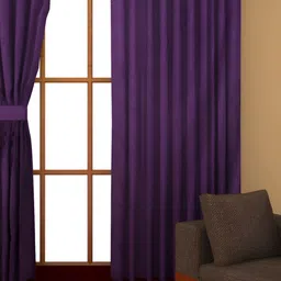 Panipat Textile Hub Purple 2 Pieces Room Darkening Window Curtains-picture-33