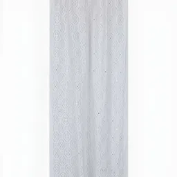 Fabindia White Ethnic Motifs Rod Pocket Cotton Long Door Curtain-image-36