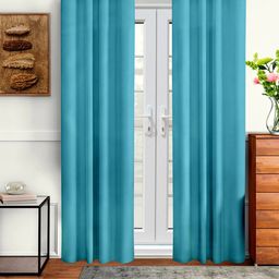 Cortina Blue Set of 2 Long Door Curtains-53