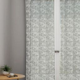 URBAN DREAM Off White & Grey Sheer Long Door Curtain-image-72