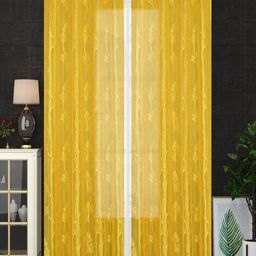 Homefab India Unisex Yellow Curtains and Sheers-image-81