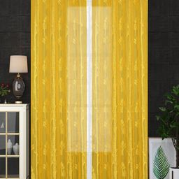 Homefab India Unisex Yellow Curtains and Sheers-image-46