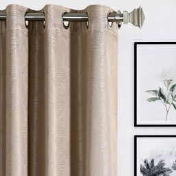 Deco Window Peach-Coloured 2 Pieces Geometric Blackout Window Curtains image 2