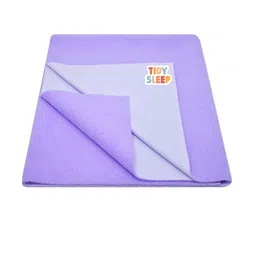 TIDY SLEEP Kids Violet Solid Cotton Water Resistant Mattress Protector-image-0