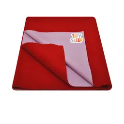 TIDY SLEEP Kids Red Solid Cotton Water Resistant Mattress Protector-image-67