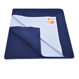 TIDY SLEEP Kids Dark Blue Solid Water Resistant Mattress Protector-image-15