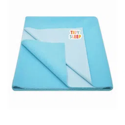 TIDY SLEEP Kids Blue Solid Cotton Water Resistant Mattress Protector-image-66