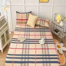JC HOME Yellow & Grey Striped 150 TC King Bedsheet With 2 Pillow Covers-picture-23