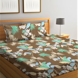 Home Sizzler Unisex Green Bedsheets-20