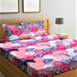 Home Sizzler Unisex Pink Bedsheets-picture-14